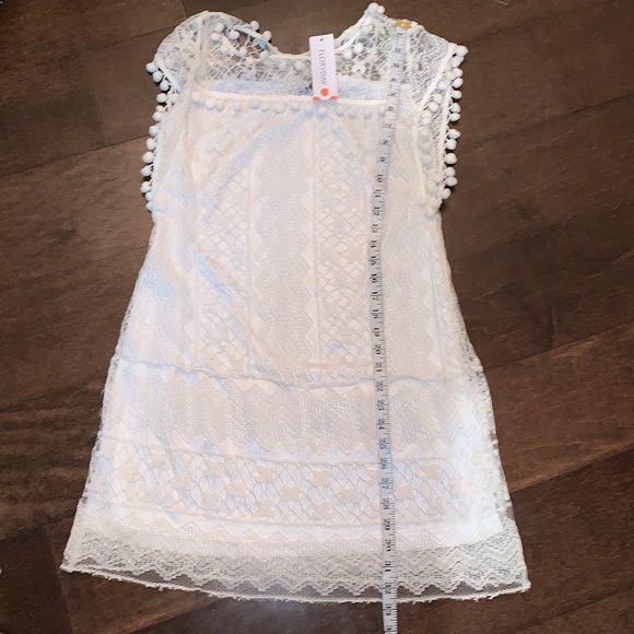 FLORYDAY White LACE SHIFT DRESS size Small NWT - Picture 10 of 10